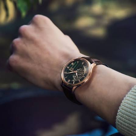 Seiko Presage Japanese Gardens Green Dial 41.8mm Open Heart Men's Watch - HCB007