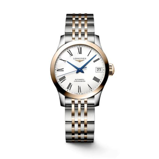 Longines Record White Dial 26mm Automatic Ladies Watch - L23205117