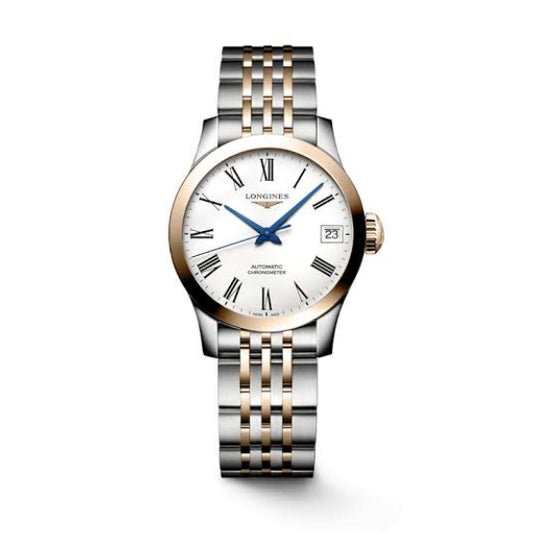 Longines Record White Dial 26mm Automatic Ladies Watch - L23205117