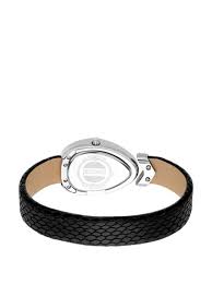 Just Cavalli Signature Snake Stainless Steel Silver Sunray Dial Ladies Watch - JC1L321M0015