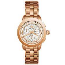 Tory Burch The Tory Rose Gold Ladies Chronograph Watch- TBW1033