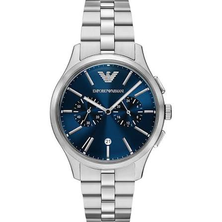 Emporio Armani Chronograph Blue Dial 42mm Men's Watch - AR11746