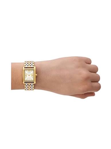 Tory Burch Eleanor White Dial Rose Gold-2Tone Ladies Watch - TBW1078