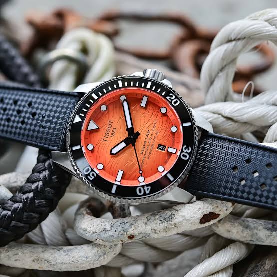 Tissot Seastar 2000 Orange Dial 44mm Men's Watch - T120.907.17.281.00