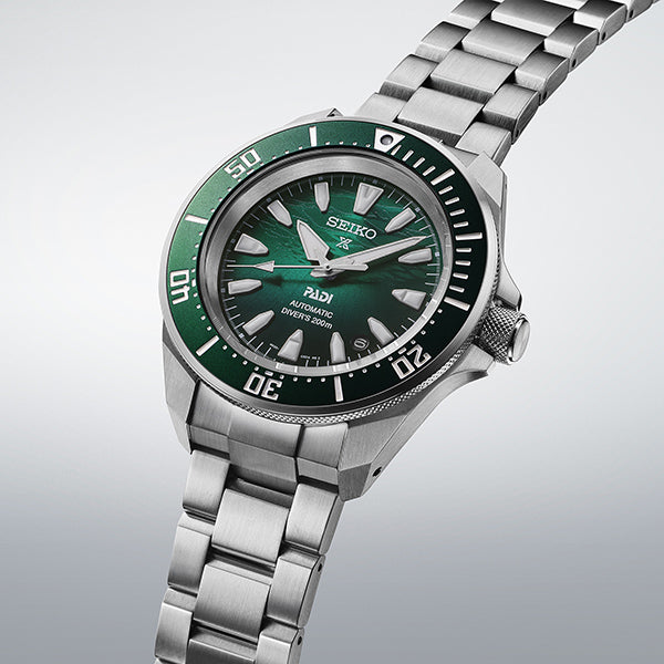 Seiko Prospex PADI 60th Anniversary 4R Compact Mechanical Diver’s in Underwater Green Dial Men's Watch -  SRPL53