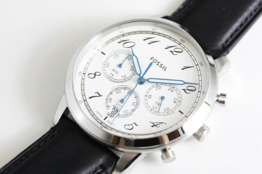 Fossil Neutra Chronograph Black Leather Men's Watch- FS6023