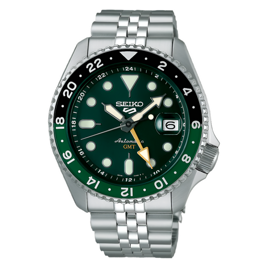 Seiko5 Sports Green Dial GMT Men's Automatic Watch- SSk035