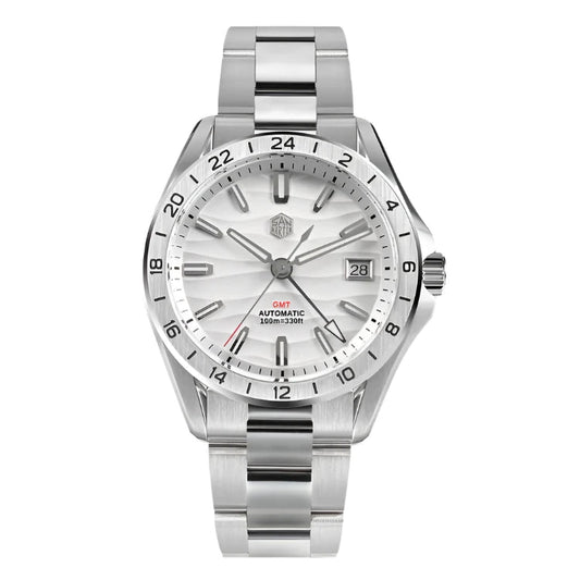 San Martin 39mm White Dial GMT Men's  Mechanical Watch-  SN0129