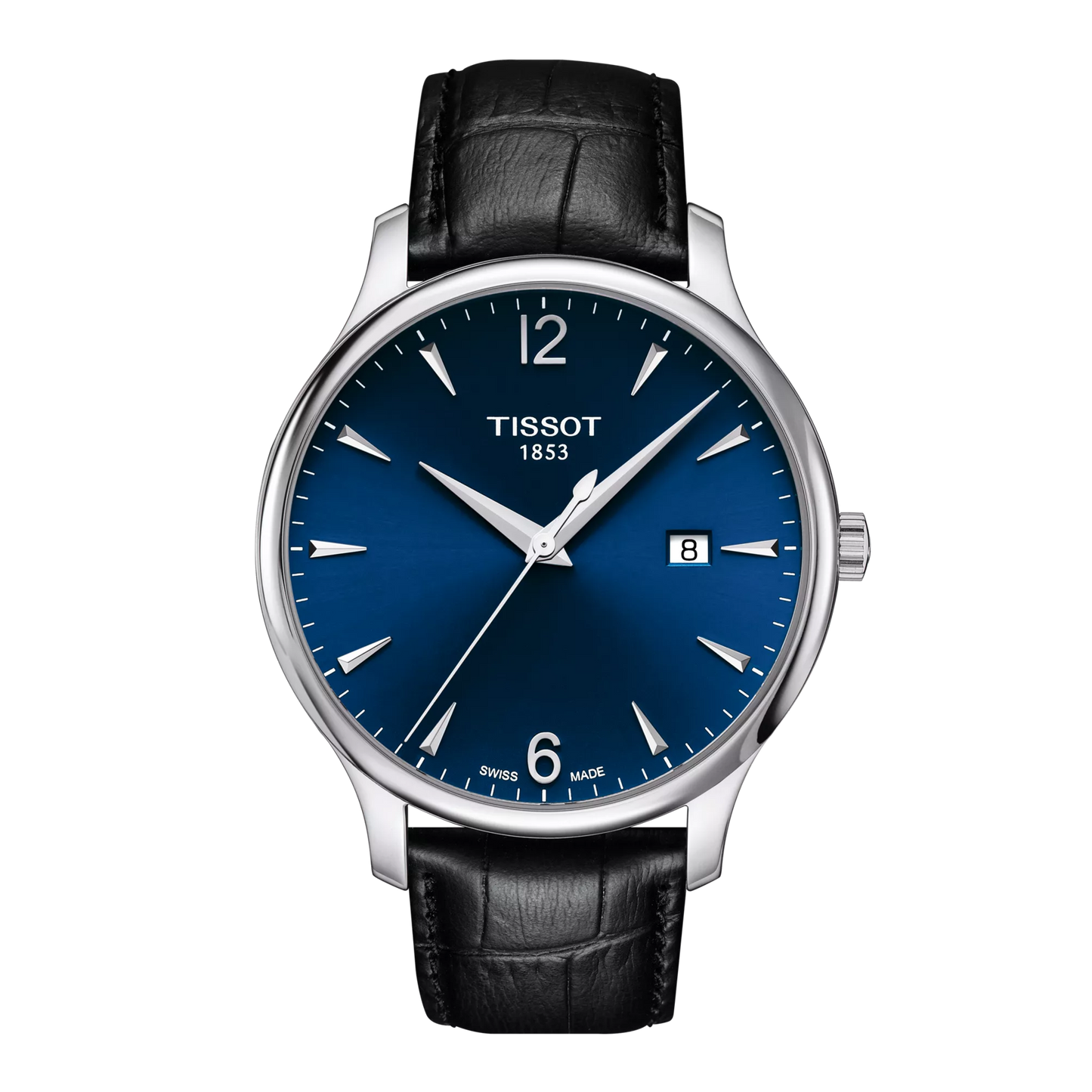 Tissot Tradition Blue Dial Leather Strap Men's Classic Watch- T063.610.16.047.00