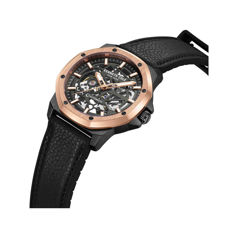 KENNETH COLE Gun Dial Brown Silicon Strap AUTOMATIC Men's Watch - KCWGR2232902