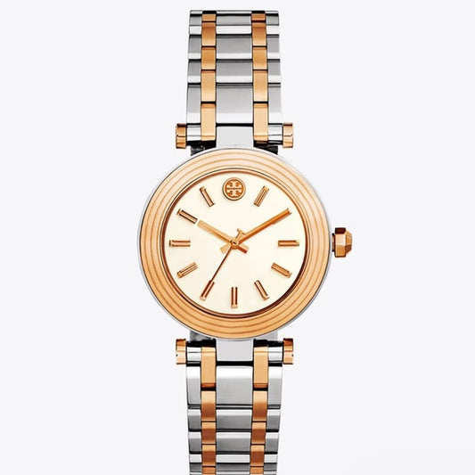 Tory Burch Classic Silver/Rose tone Ladies Watch - TBW9011
