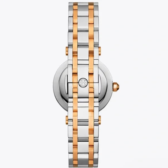 Tory Burch Classic Silver/Rose tone Ladies Watch - TBW9011