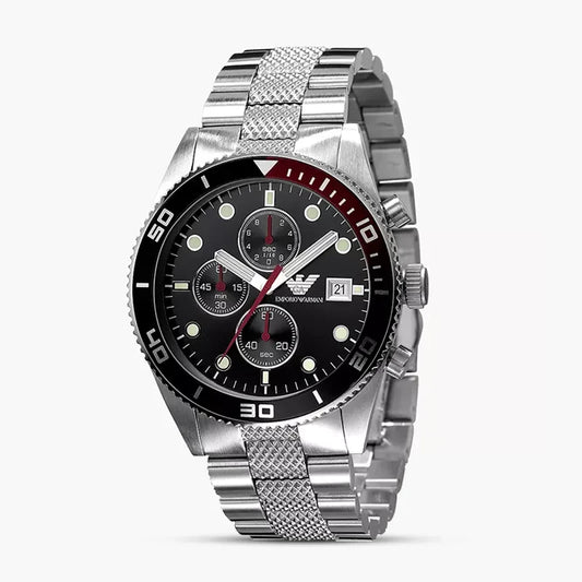 Emporio Armani Black dial Men's Watch - AR5855