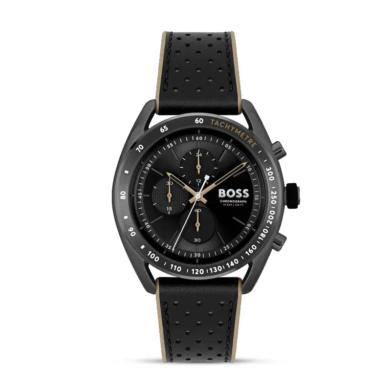 Hugo Boss Center Court Black Dial  Men's Chronograph Watch- 1514022