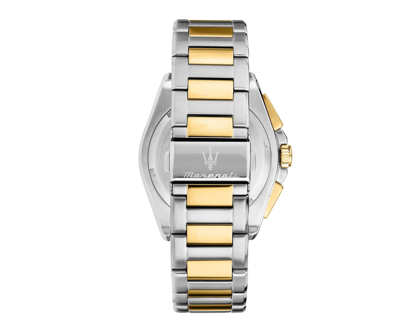 Maserati Velocitá Black Dial 43mm Dual Tone Strap Chronograph Men's Watch - R8873652003