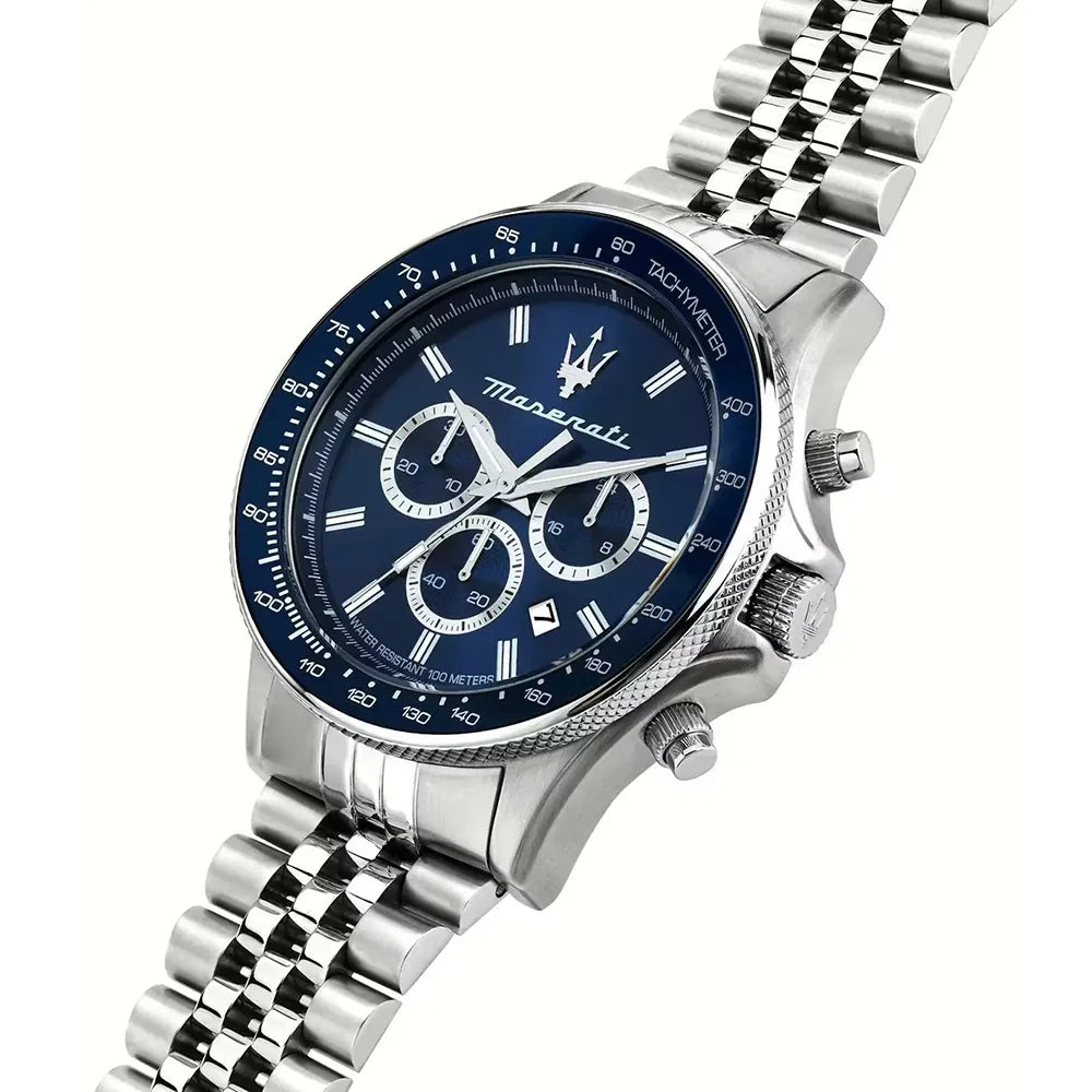 Maserati Sfida Blue Dial Chronograph with Date Men's Watch - R8873640025