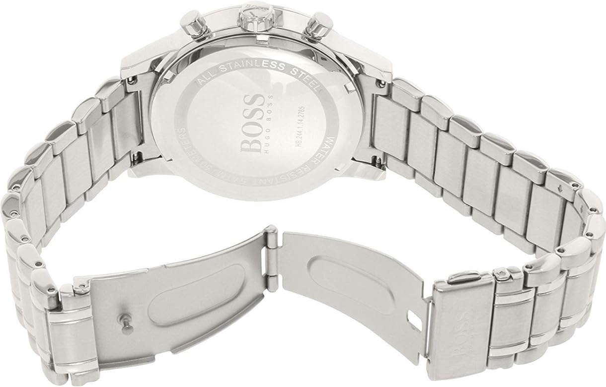 Hugo Boss White Dial Men's Chronograph Watch- 1513182