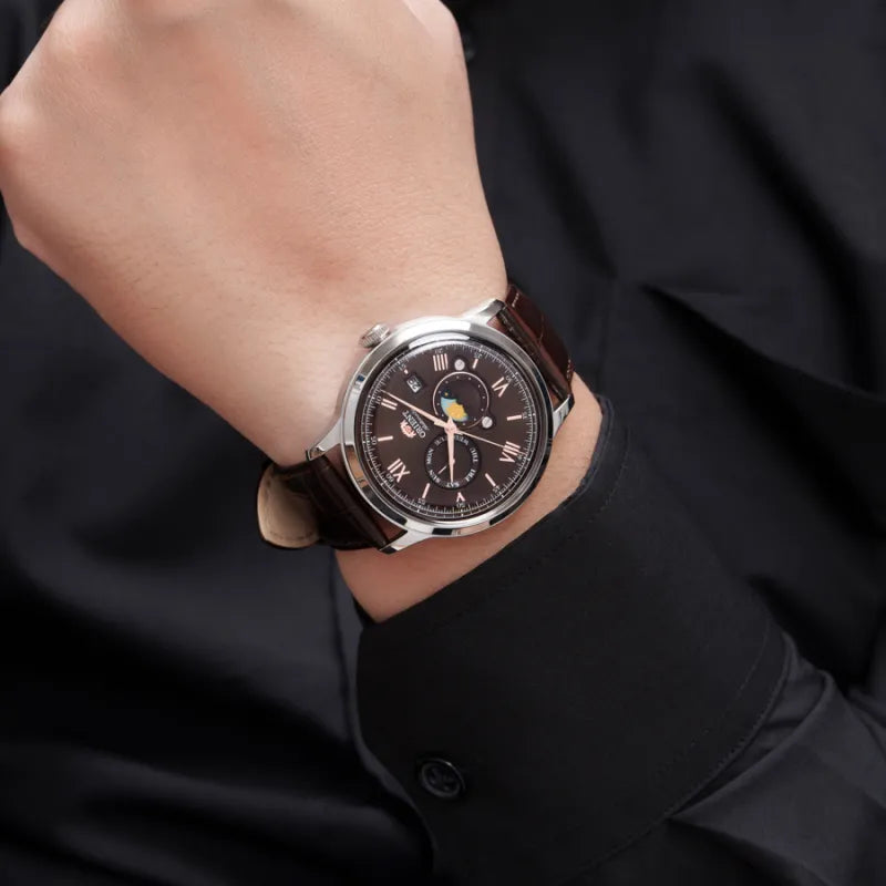 Orient Sun and Moon Automatic Brown Dial Men's Watch - RA-AK0804Y30B