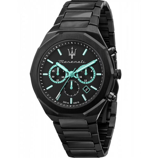 Maserati Stile Black Dial Men's Chronograph Watch- R8873644001