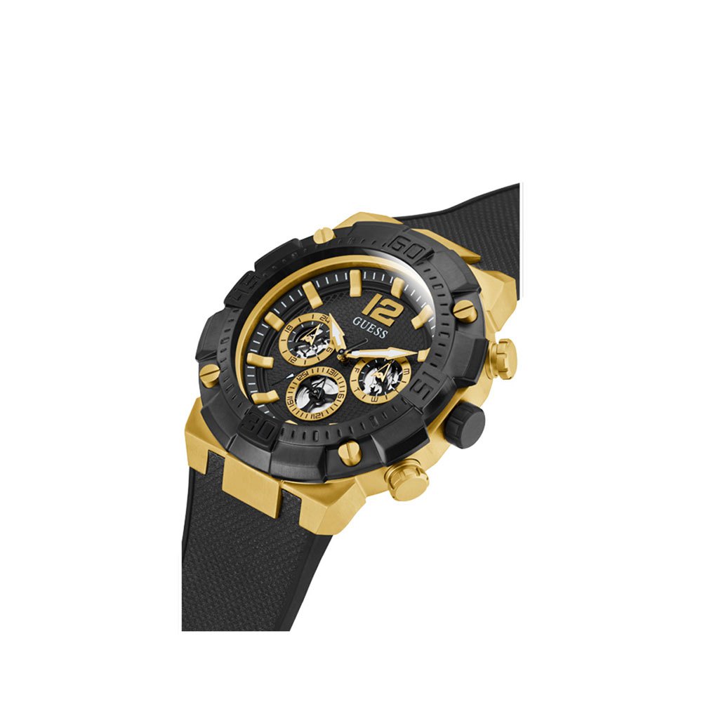 Guess Silicone Strap Gold Tone Chronograph Watch- GW0264G3