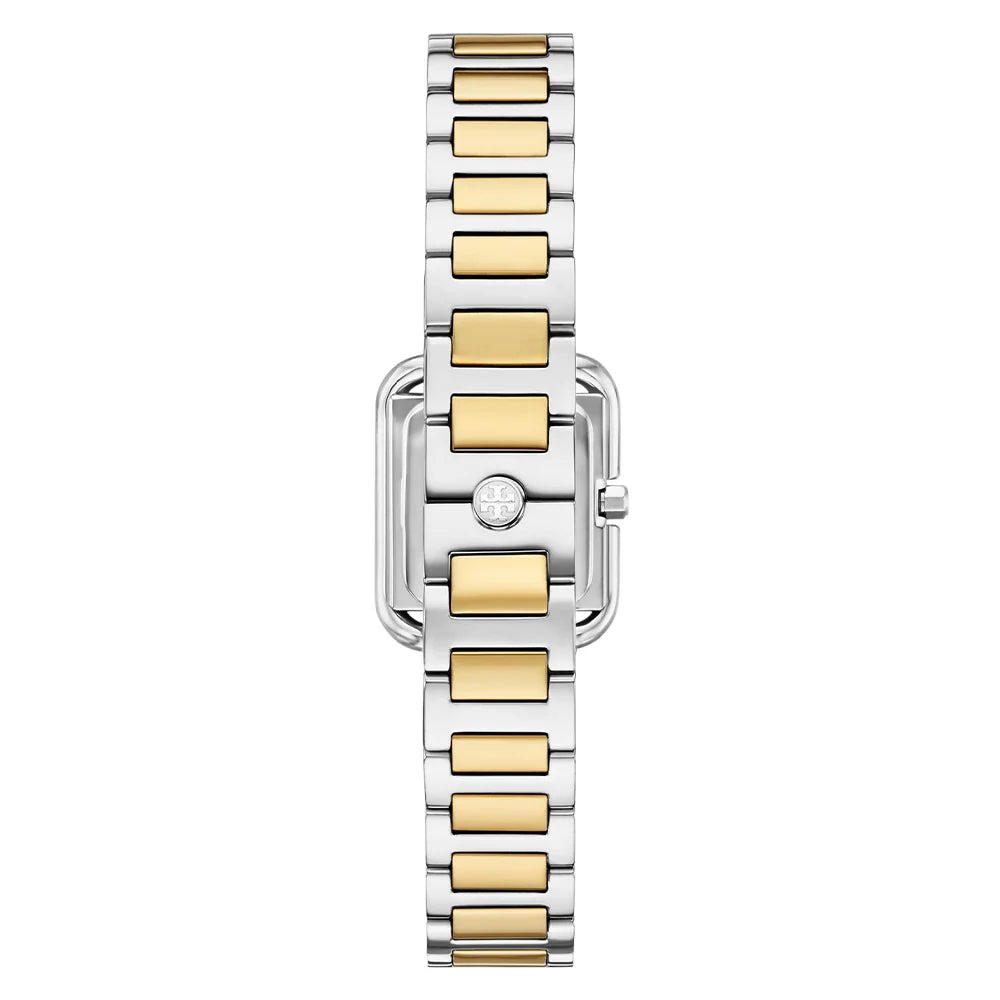 Tory Burch The Kira Square 2 Tone Ladies Watch - TBW6027