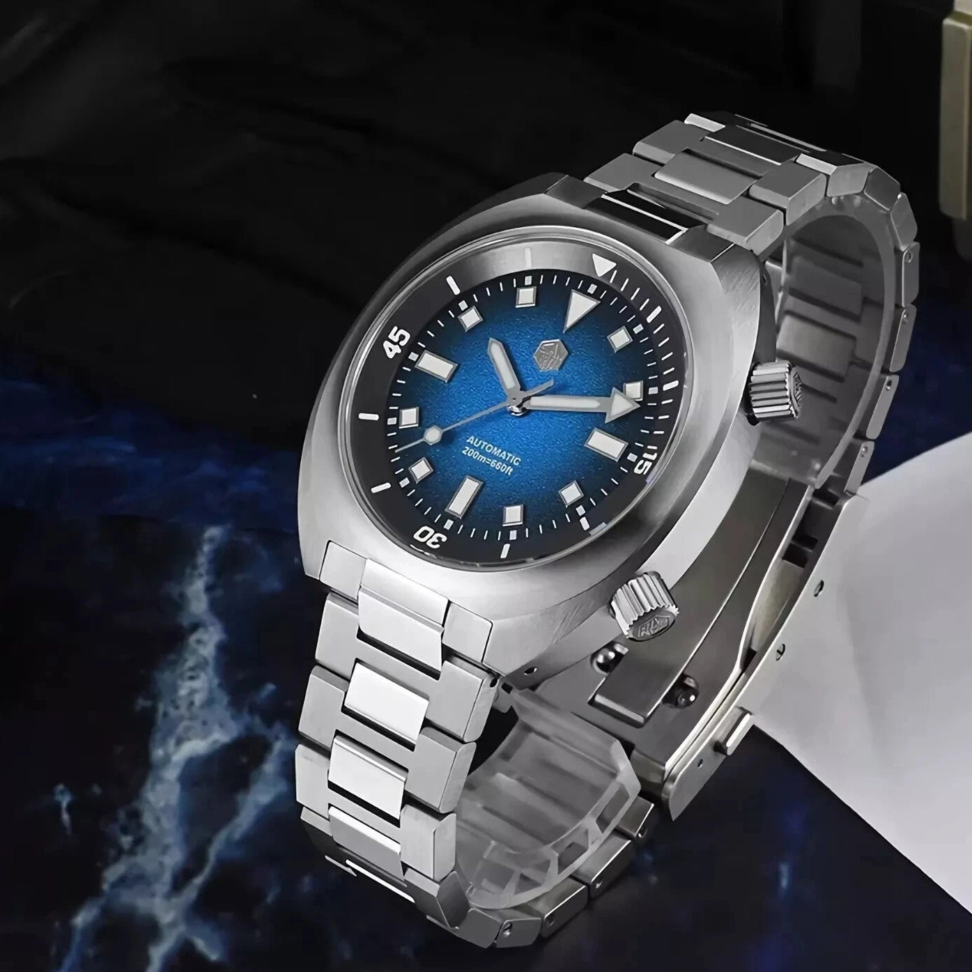 San Martin Blue Dial 42mm Men's Watch - SN0066