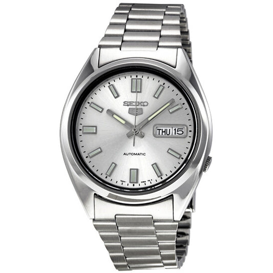 Saiko 5 Automatic Silver Dial Stainless Steel Men's Watch - SNXS73