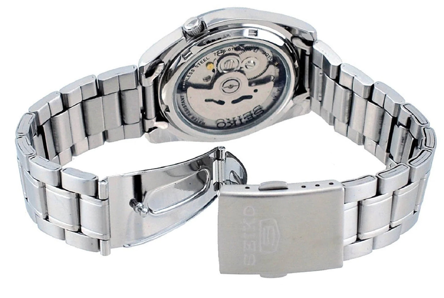 Seiko 5 Automatic Black Dial Stainless Steel Bracelet Men’s Watch - SNKL45K1