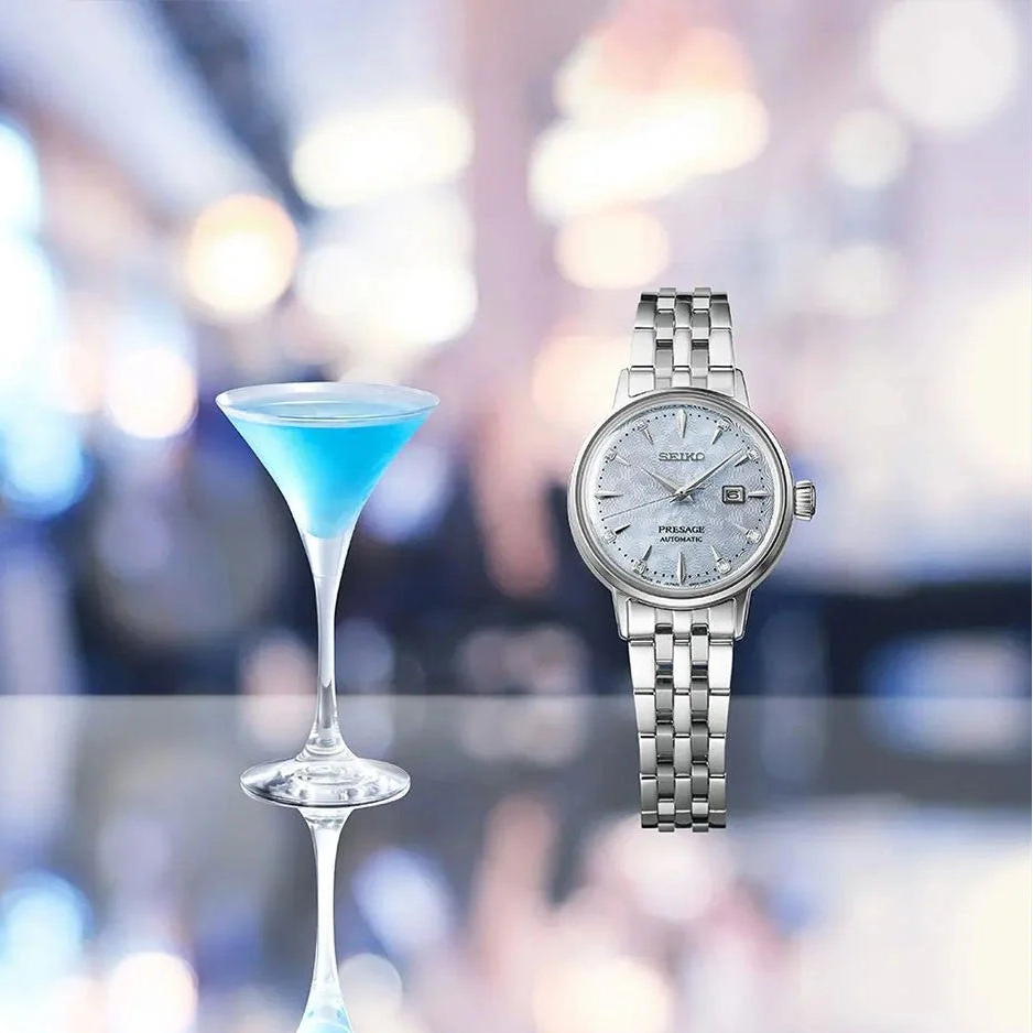 Seiko Presage Cocktail Time Light Blue Dial Ladies Watch - SRE007