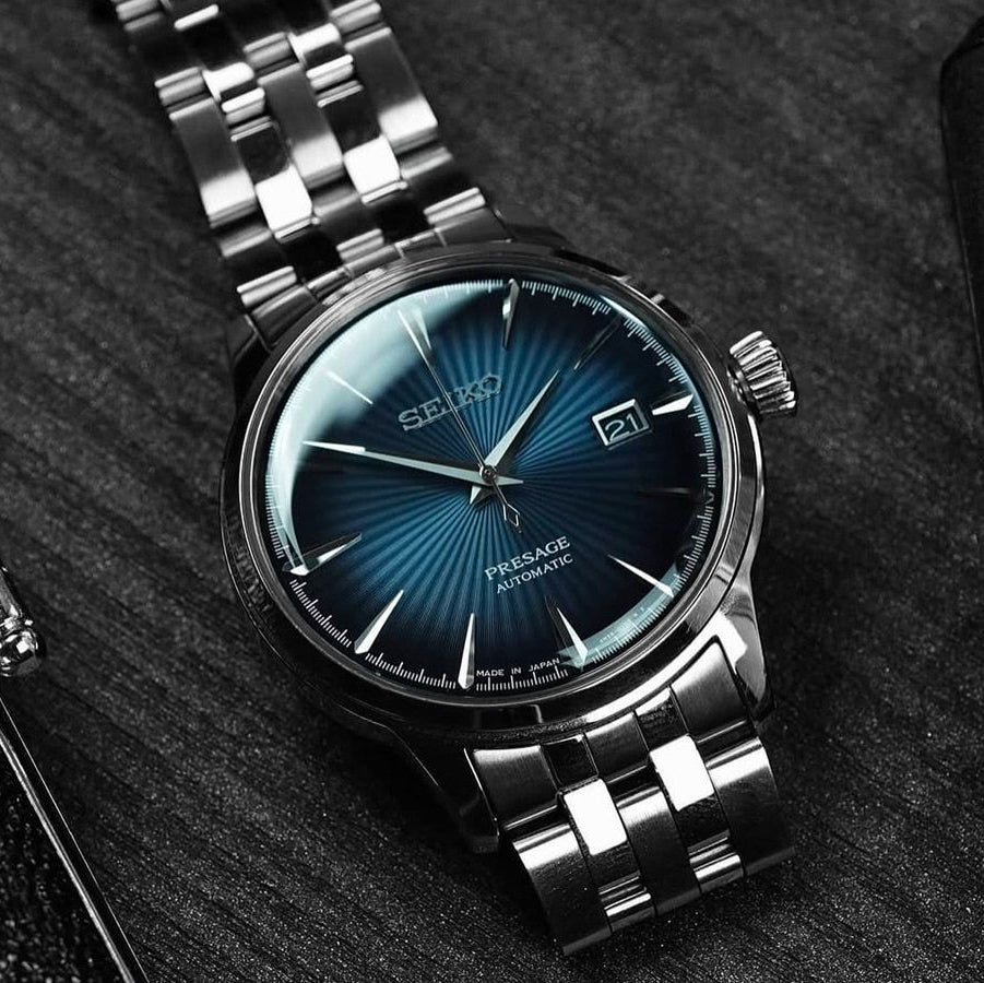 Seiko Presage Cocktail Time Blue Dial Men's Automatic Watch - SRPB41J1