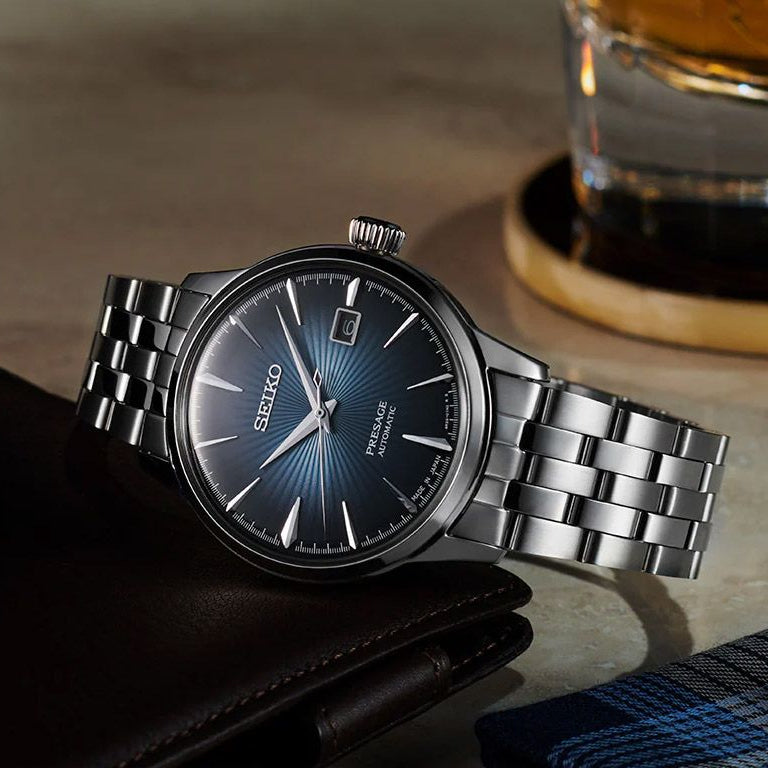 Seiko Presage Cocktail Time Blue Dial Men's Automatic Watch - SRPB41J1