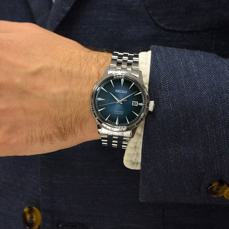 Seiko Presage Cocktail Time Blue Dial Men's Automatic Watch - SRPB41J1
