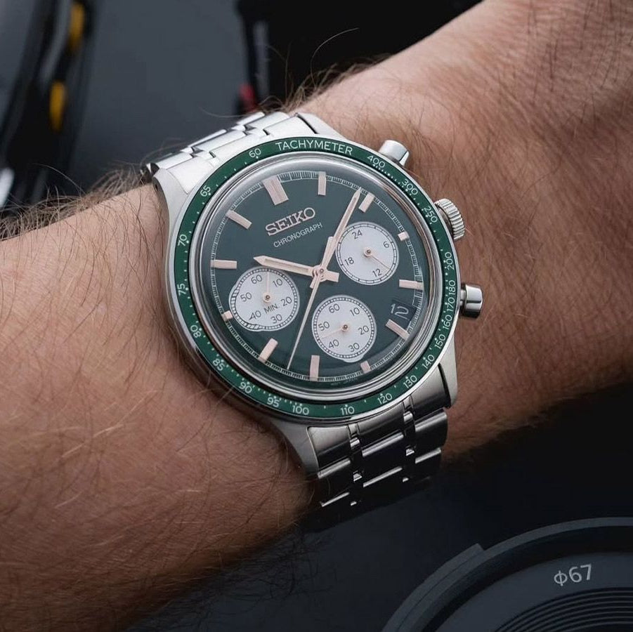 Seiko Chronograph Green Dial Men's Watch - SSB481