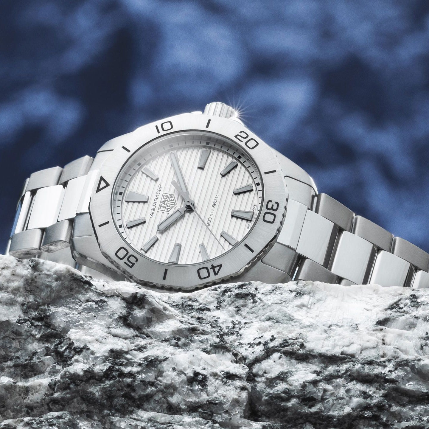 TAG Heuer Aquaracer Professional 200 Silver Dial Men's Watch - WBP1111.BA0627
