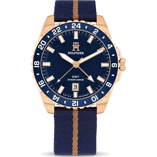 Tommy Hilfiger Blue Dial Ocean Strap Men's Watch - 1792130