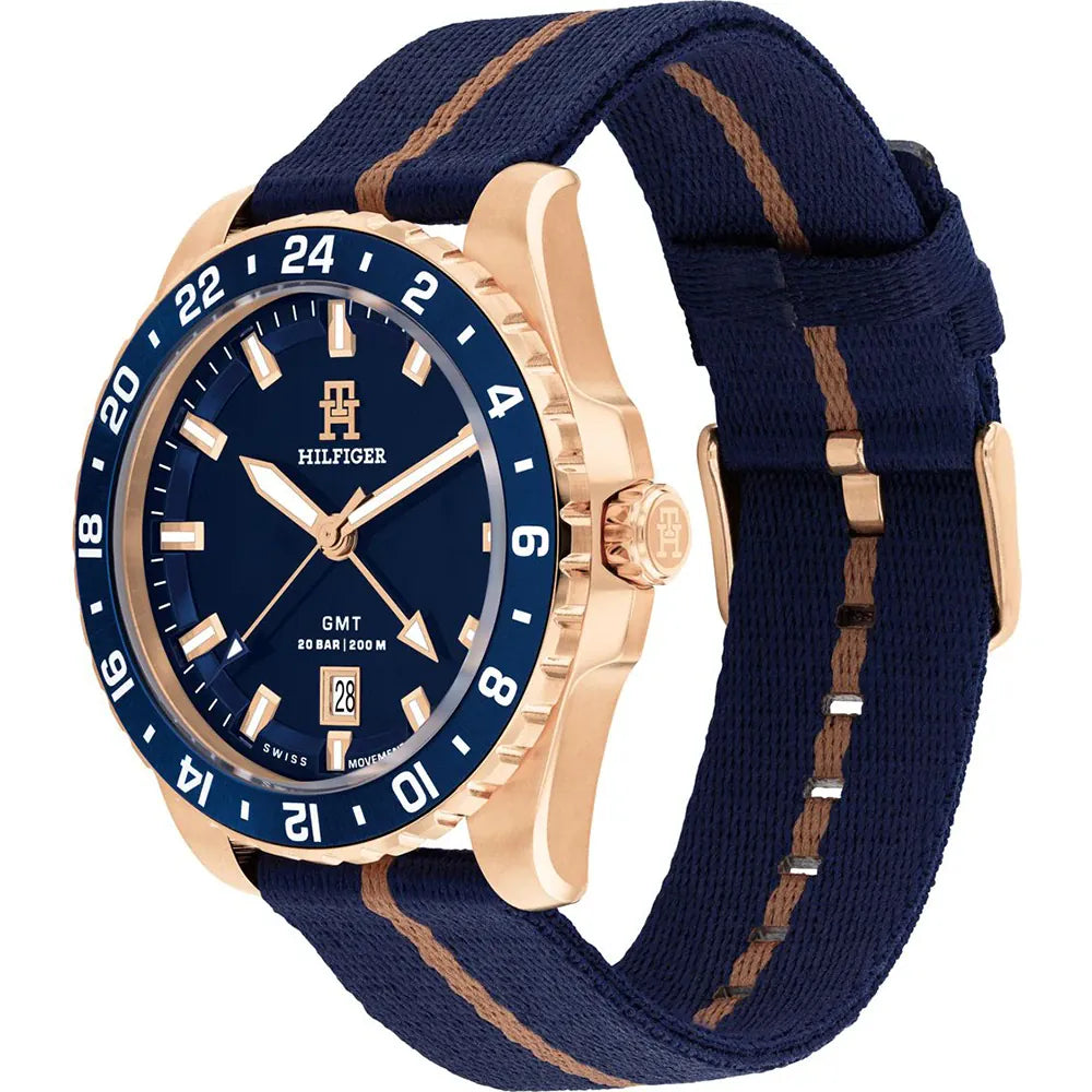 Tommy Hilfiger Blue Dial Ocean Strap Men's Watch - 1792130