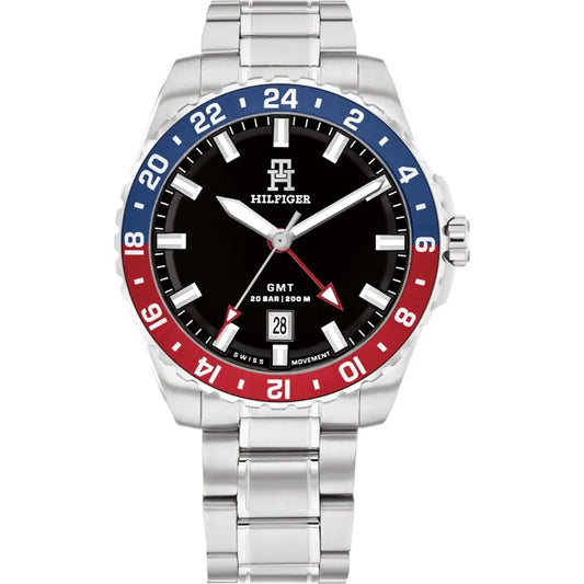 Tommy Hilfiger TH85 GMT Black Dial Men's Watch - 1792131