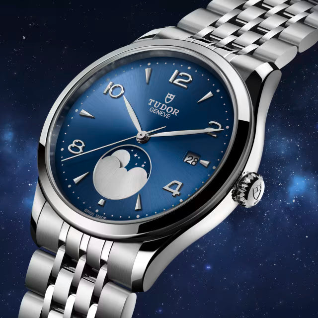 TUDOR 1926 Luna Blue Dial 39mm Moon phase indicator Men's Watch - m91560-0002