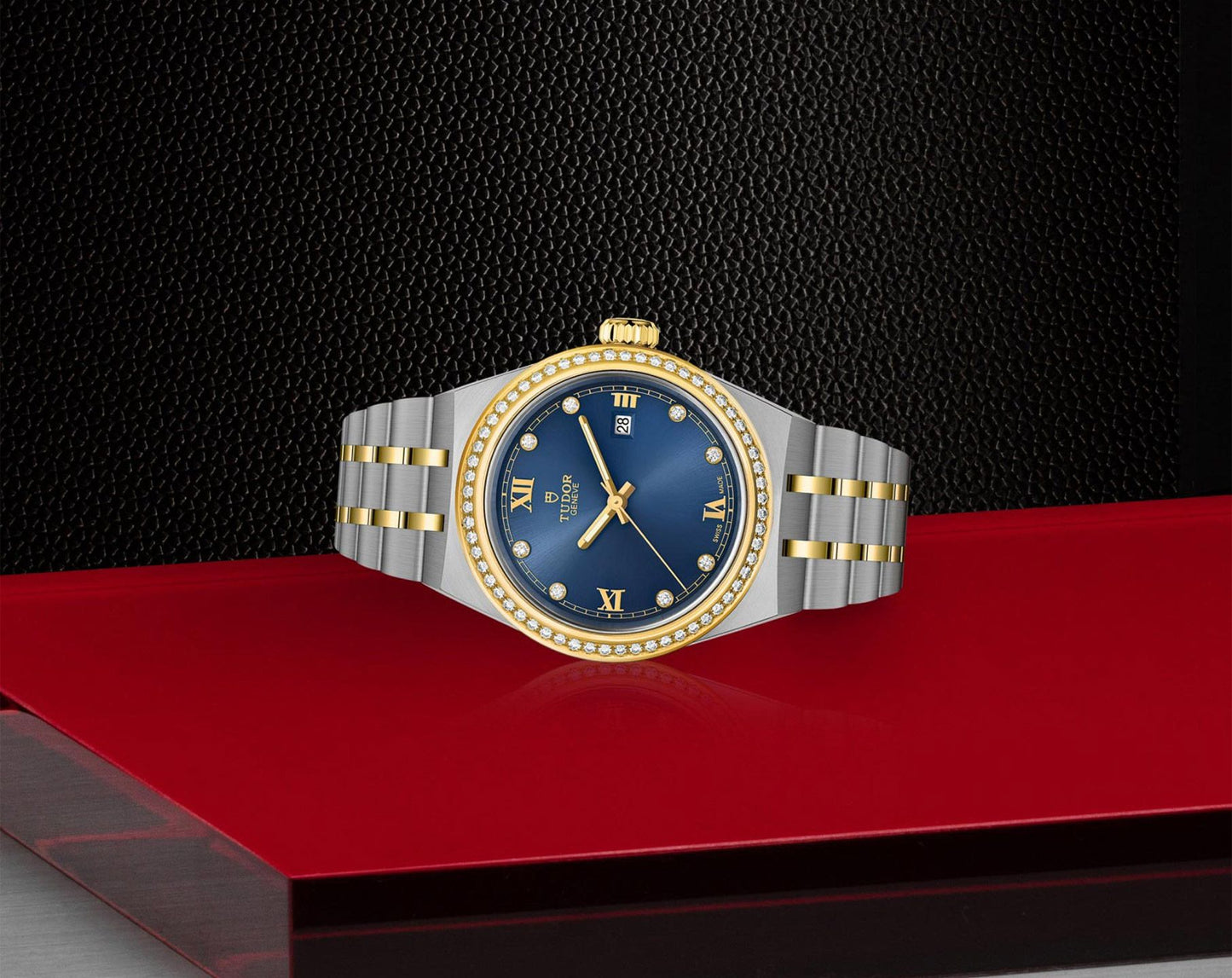Tudor Royal Blue Dial 28mm with Diamond Ladies Watch - M28323-0002