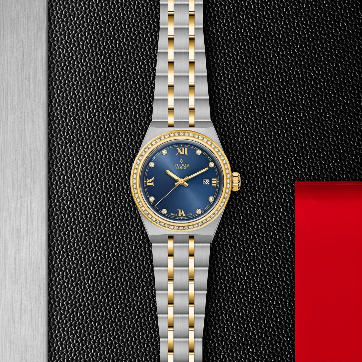 Tudor Royal Blue Dial 28mm with Diamond Ladies Watch - M28323-0002