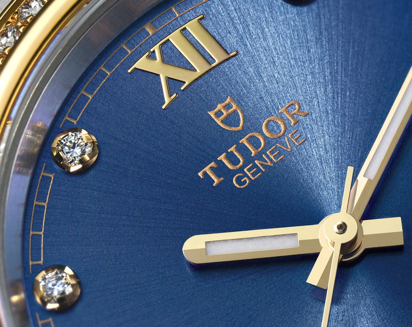 Tudor Royal Blue Dial 28mm with Diamond Ladies Watch - M28323-0002