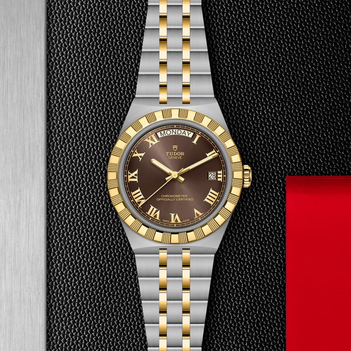Tudor Royal Day-Date Brown Dial 40mm Men's Watch - m2840d1a3-0001