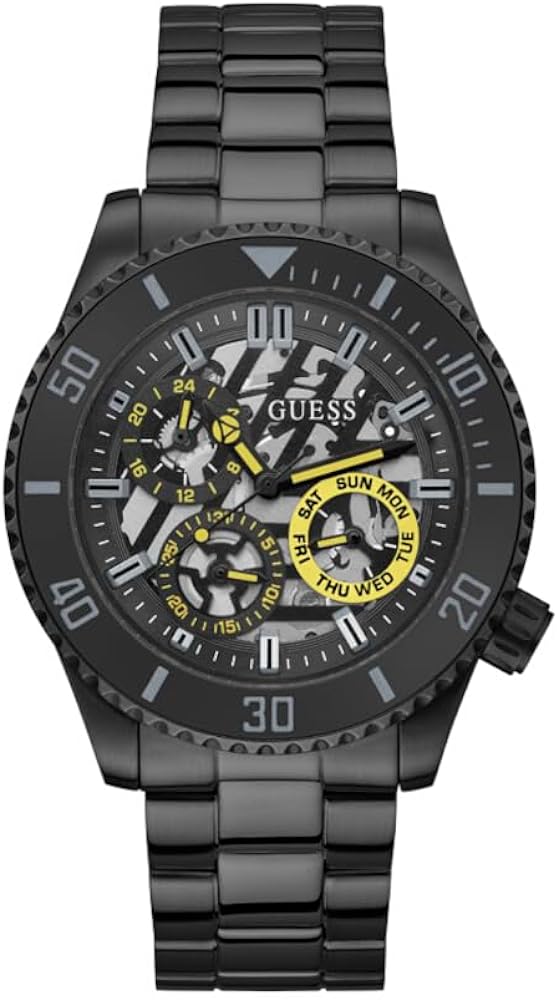 Guess Men's Black Chronograph Watch- GW0488G3