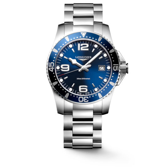Longines HydroConquest Blue Dial 41mm Quartz Movement Stainless Steel Men's Watch - L37404966