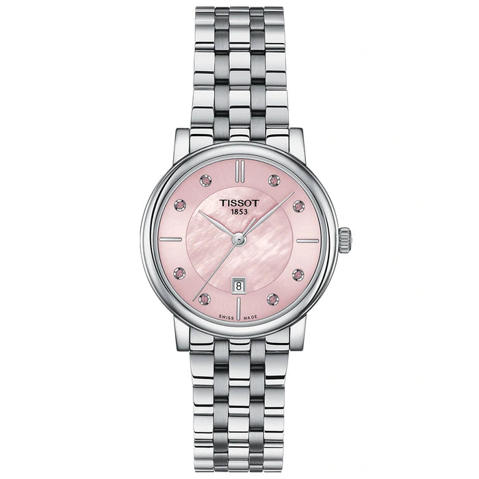 Tissot Carson Premium Lady Pink Dial Stainless Steel Watch- T122.210.11.159.00