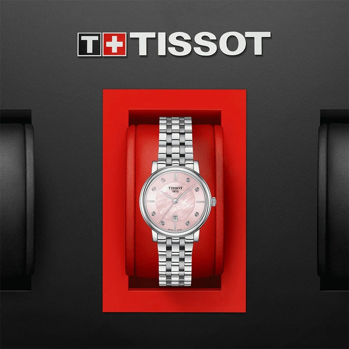 Tissot Carson Premium Lady Pink Dial Stainless Steel Watch- T122.210.11.159.00