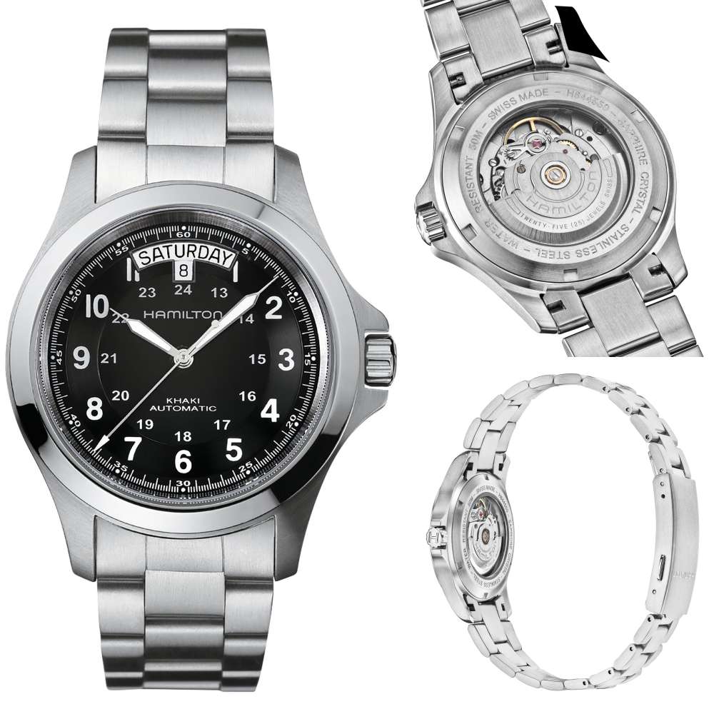 Hamilton Khaki Field King Black Dial Men's Automatic Watch- H64455133