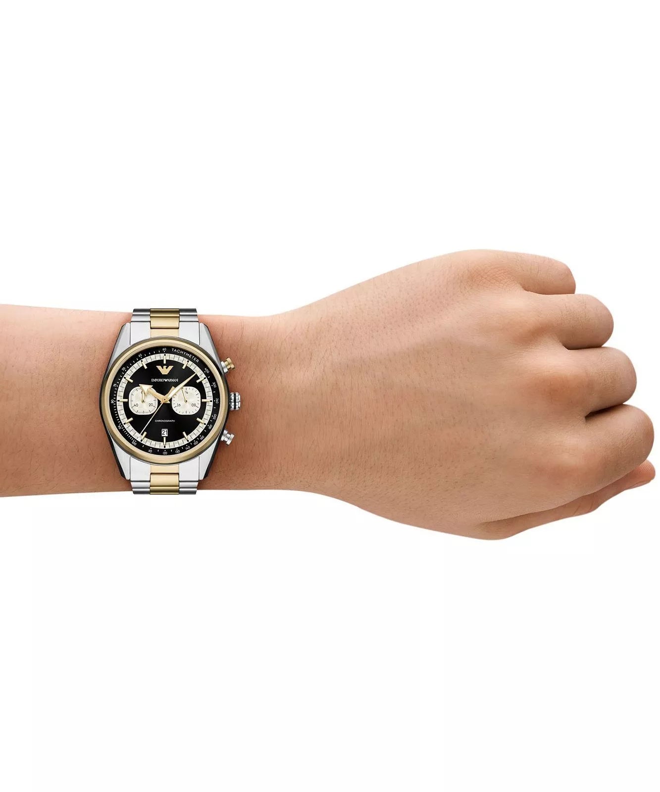 Emporio Armani Racer Black Dial 42mm Men's Watch - AR11678