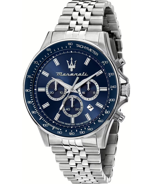 Maserati Sfida Blue Dial Chronograph with Date Men's Watch - R8873640025