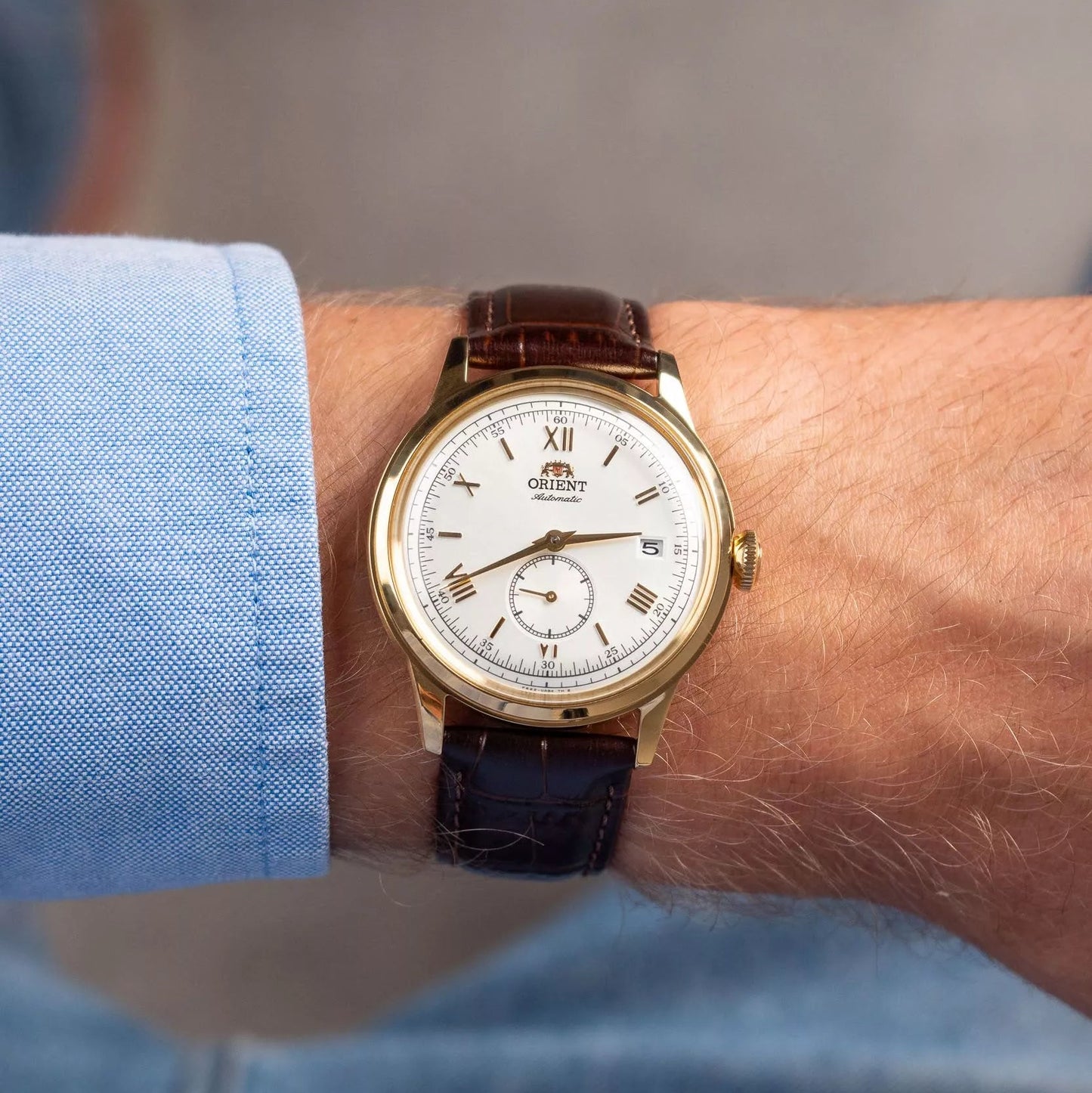 Orient Bambino White Dial Version 7 Small Seconds 38.4mm Men's Watch - RA-AP0106S30B